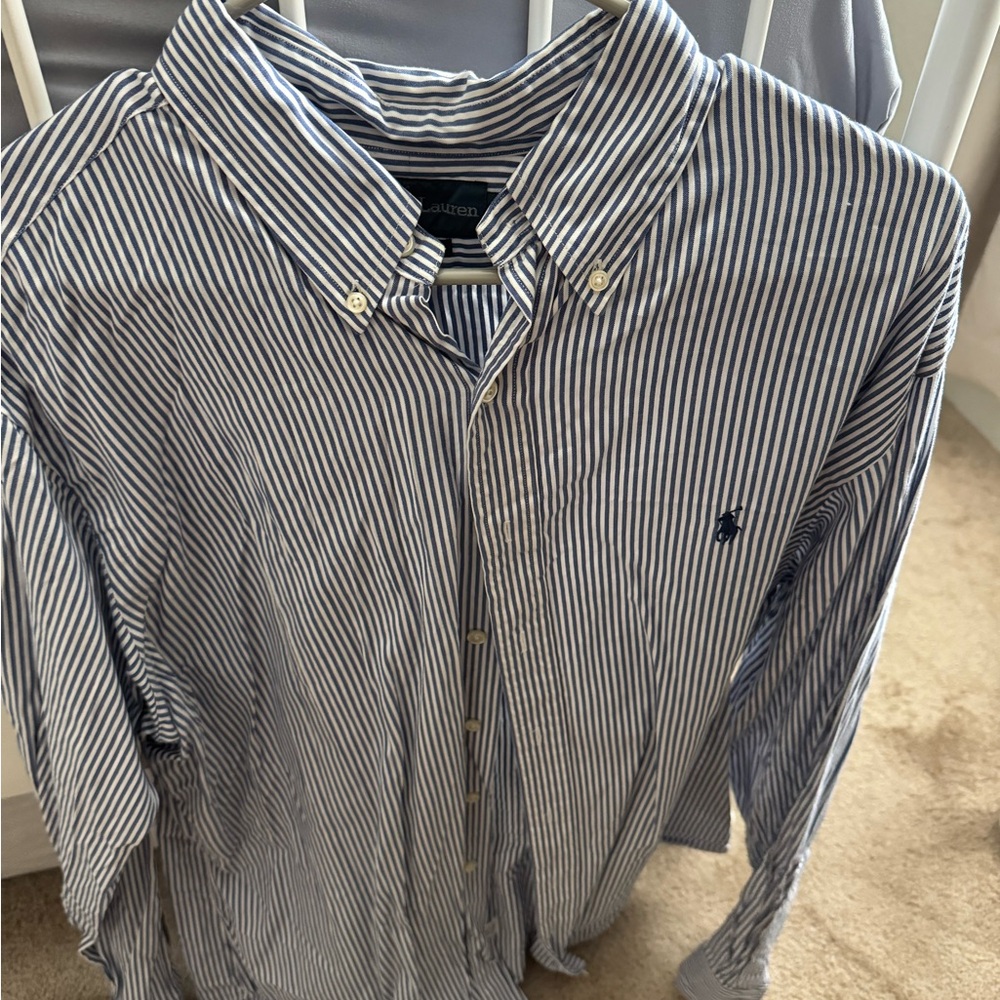 Polo by Ralph Lauren Blue Striped Men's Shirt